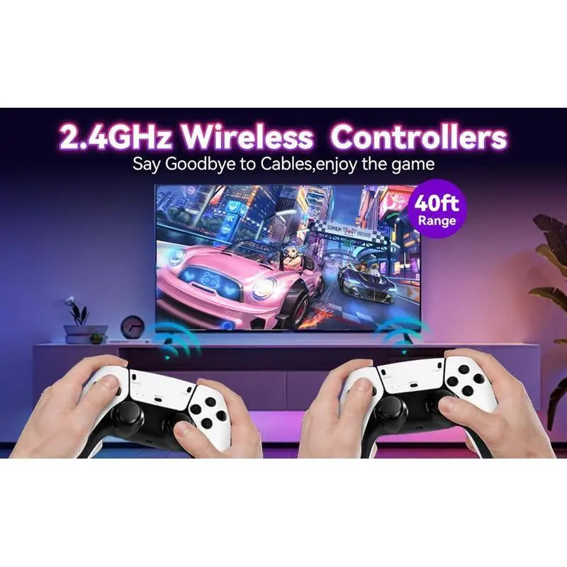 2025 Upgraded Retro Gaming Console, 4K HDMI Video Game Consoles with 40,000+ Games & 23 Emulators, Plug and Play Video Gaming Stick (128G)