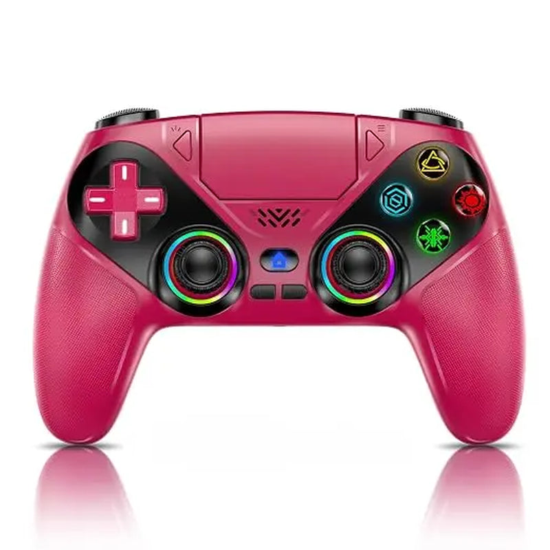 Gamrombo LED Wireless Controller for PS5, Compatible with PS5 Pro/Slim/Pc, Dual Vibration, Macro/Turbo Function, 3.5Mm Audio Jack, 6-Axis Motion Control Gamepad with Speaker