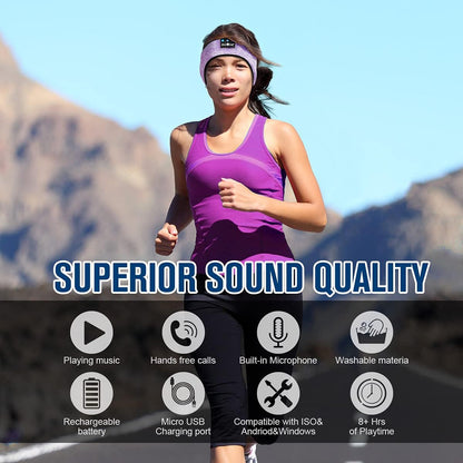 Bluetooth 5.4 Sleep Headphones Headband Soft for Side Sleepers
