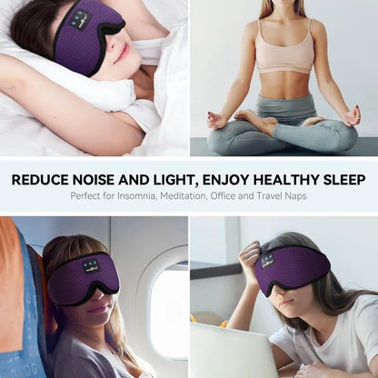 MUSICOZY 3D Bluetooth Sleep Mask - Memory Foam, Ice Silk Liner, V5.4 BT Ultra-Thin Speakers, Smooth Silicone Accents, Lightweight Compact Facial Mask for Side Sleepers, Meditation Gift for Men Women