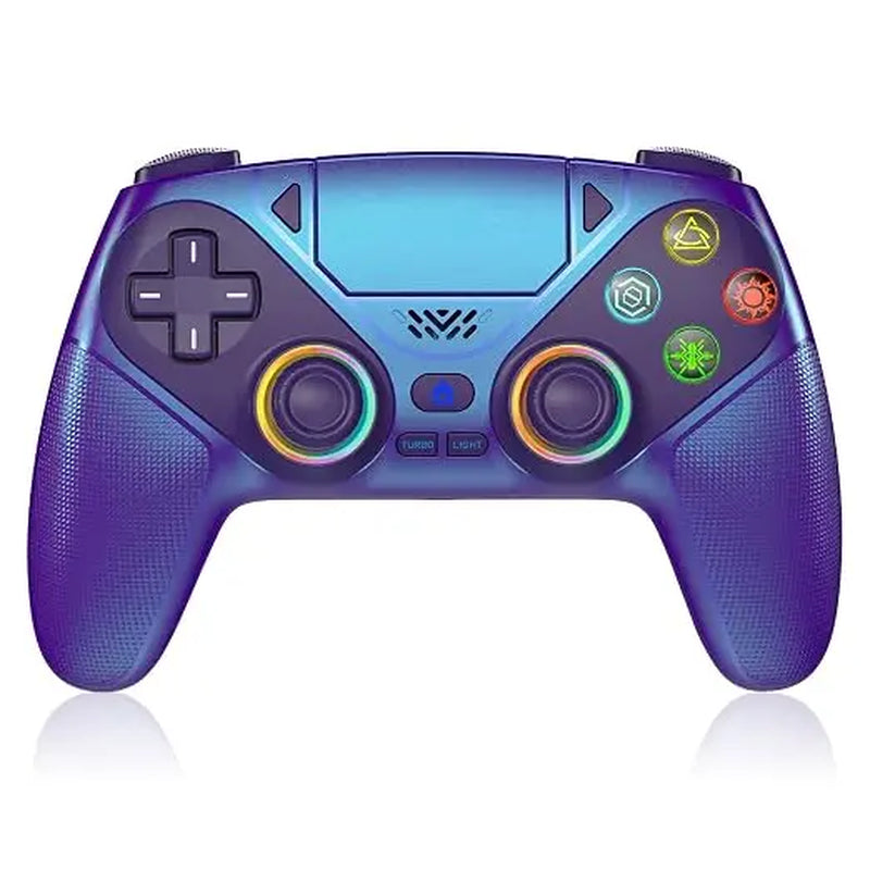 Gamrombo LED Wireless Controller for PS5, Compatible with PS5 Pro/Slim/Pc, Dual Vibration, Macro/Turbo Function, 3.5Mm Audio Jack, 6-Axis Motion Control Gamepad with Speaker