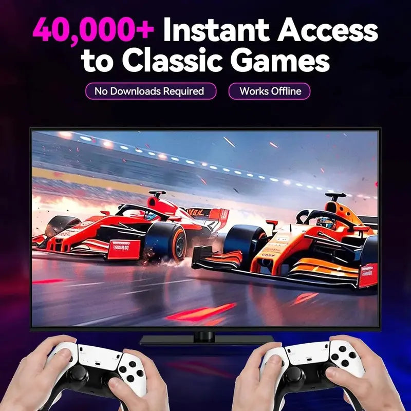 2025 Upgraded Retro Gaming Console, 4K HDMI Video Game Consoles with 40,000+ Games & 23 Emulators, Plug and Play Video Gaming Stick (128G)
