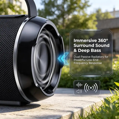 T&G Portable Bluetooth Speaker, IPX5 Waterproof Wireless Speaker , 10W Loud Outdoor Speaker Forcamping Beach, Party , Support USB / TF / FM Radio ,TWS Pairing , Gift for Teens