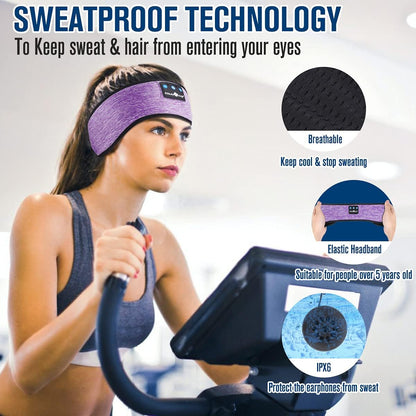 Bluetooth 5.4 Sleep Headphones Headband Soft for Side Sleepers