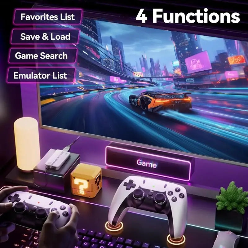 2025 Upgraded Retro Gaming Console, 4K HDMI Video Game Consoles with 40,000+ Games & 23 Emulators, Plug and Play Video Gaming Stick (128G)