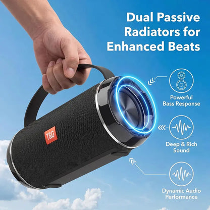T&G Portable Bluetooth Speaker, IPX5 Waterproof Wireless Speaker , 10W Loud Outdoor Speaker Forcamping Beach, Party , Support USB / TF / FM Radio ,TWS Pairing , Gift for Teens