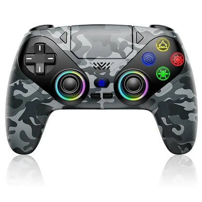 Gamrombo LED Wireless Controller for PS5, Compatible with PS5 Pro/Slim/Pc, Dual Vibration, Macro/Turbo Function, 3.5Mm Audio Jack, 6-Axis Motion Control Gamepad with Speaker