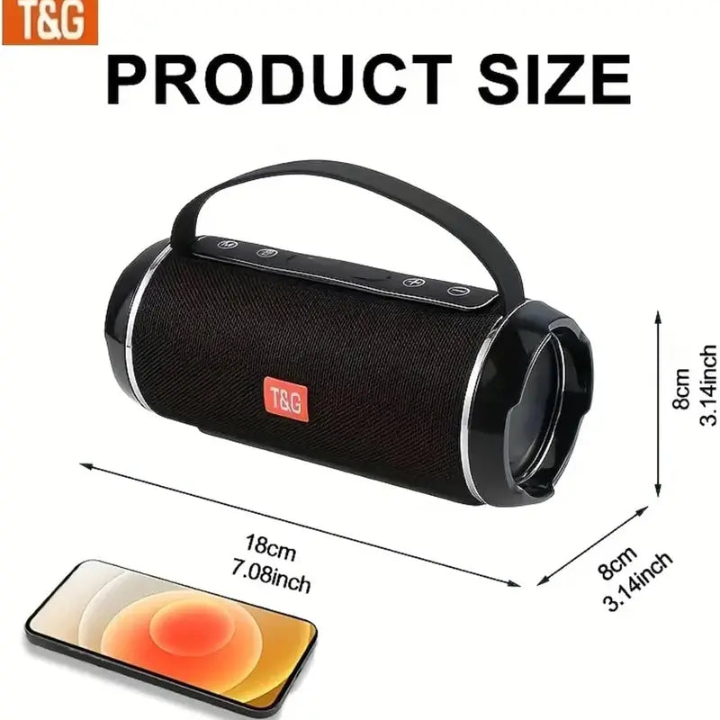 T&G Portable Bluetooth Speaker, IPX5 Waterproof Wireless Speaker , 10W Loud Outdoor Speaker Forcamping Beach, Party , Support USB / TF / FM Radio ,TWS Pairing , Gift for Teens