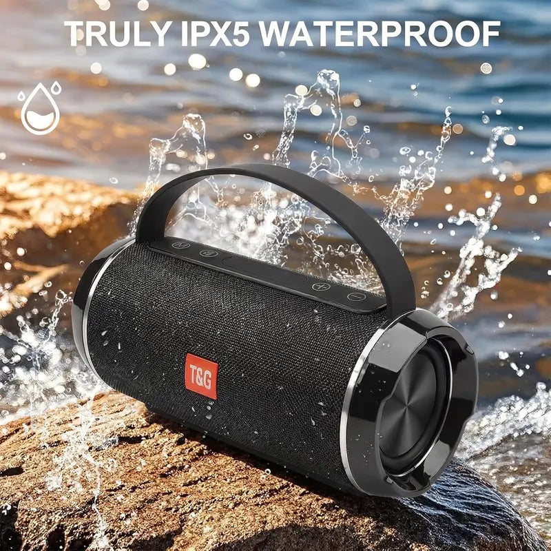 T&G Portable Bluetooth Speaker, IPX5 Waterproof Wireless Speaker , 10W Loud Outdoor Speaker Forcamping Beach, Party , Support USB / TF / FM Radio ,TWS Pairing , Gift for Teens
