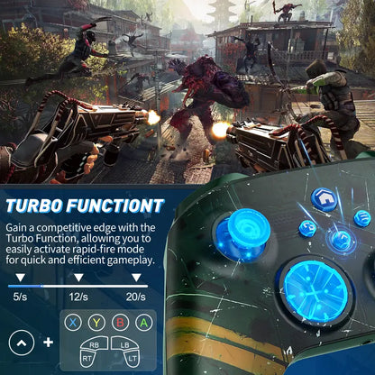 Wireless Bluetooth Game Controller for Xbox 1/Series X-S, Windows 10/11, PC Console - ABS Plastic, Macro, Turbo, Dual Vibration, RGB Indic, 3-Way Connectivity Gaming Accessories