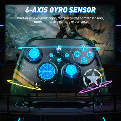 Wireless Bluetooth Game Controller for Xbox 1/Series X-S, Windows 10/11, PC Console - ABS Plastic, Macro, Turbo, Dual Vibration, RGB Indic, 3-Way Connectivity Gaming Accessories