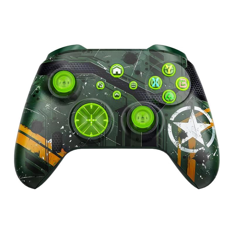 Wireless Bluetooth Game Controller for Xbox 1/Series X-S, Windows 10/11, PC Console - ABS Plastic, Macro, Turbo, Dual Vibration, RGB Indic, 3-Way Connectivity Gaming Accessories