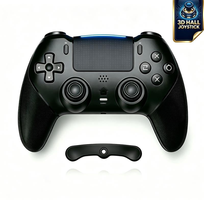 Olevo PS5 RGB Lighting Programmable Game Controller for Multiple Platforms, Esports Controller Compatible with PS5/PC, Wireless Drift-Free Sticks, Six-Axis Gyroscope, Dual Vibration, Rapid Firing, Touchpad, Bluetooth 5.0, 3.5 Mm Audio/Microphone Jack, Bac